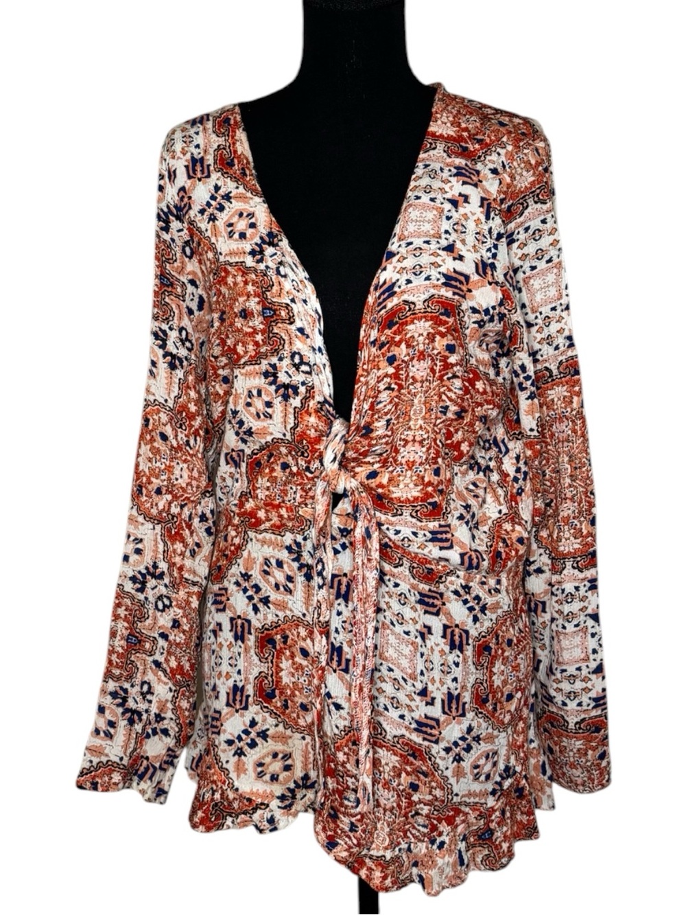 RAGA by Anthropologie Tie-Front Boho Romper